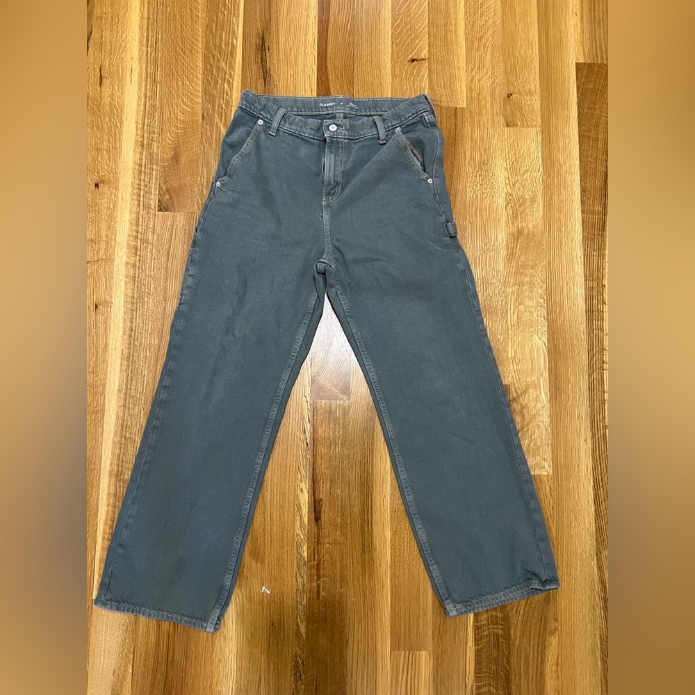 Old Navy Kids Casual Gray Pants Carpenter Pants Jean Fabric